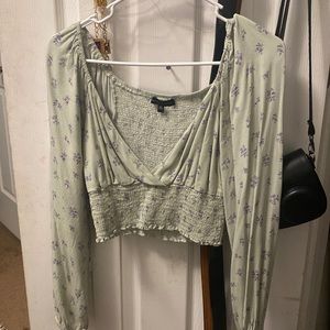 Mint green cropped top
